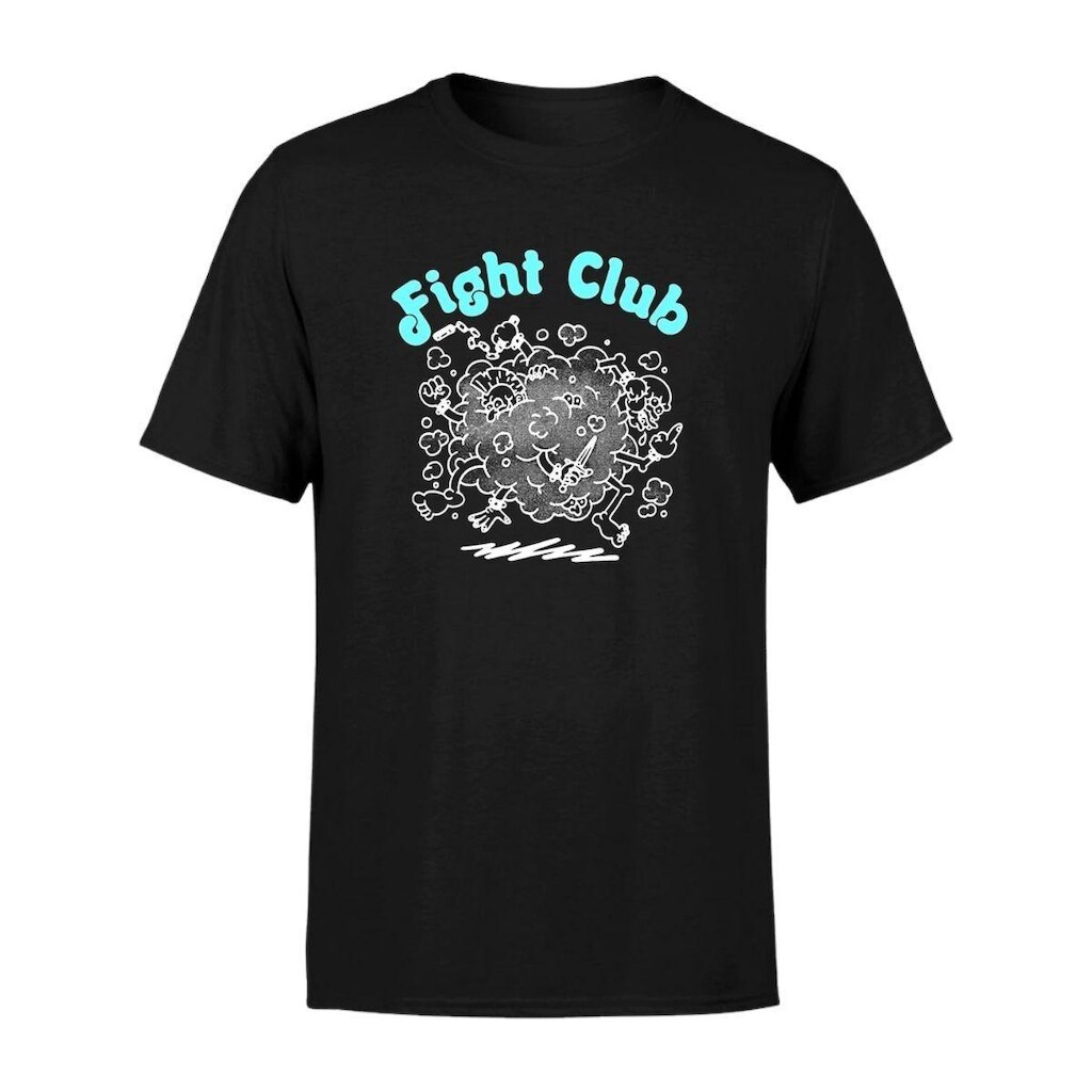 Camiseta Masculina Estampada Fight Club 100% Algodão Premium Manga Curta Gola Redonda Casual Básica