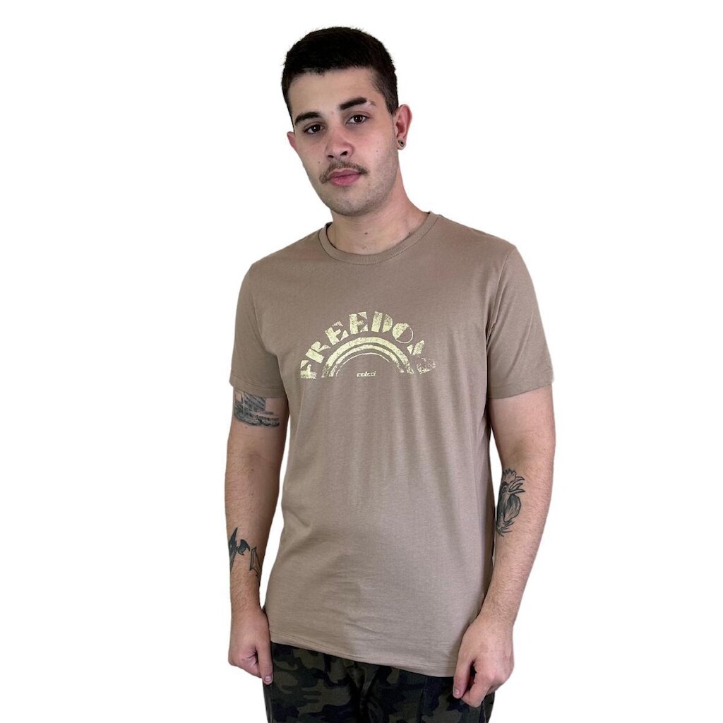 Camiseta Masculina Estampada Fredom Colcci