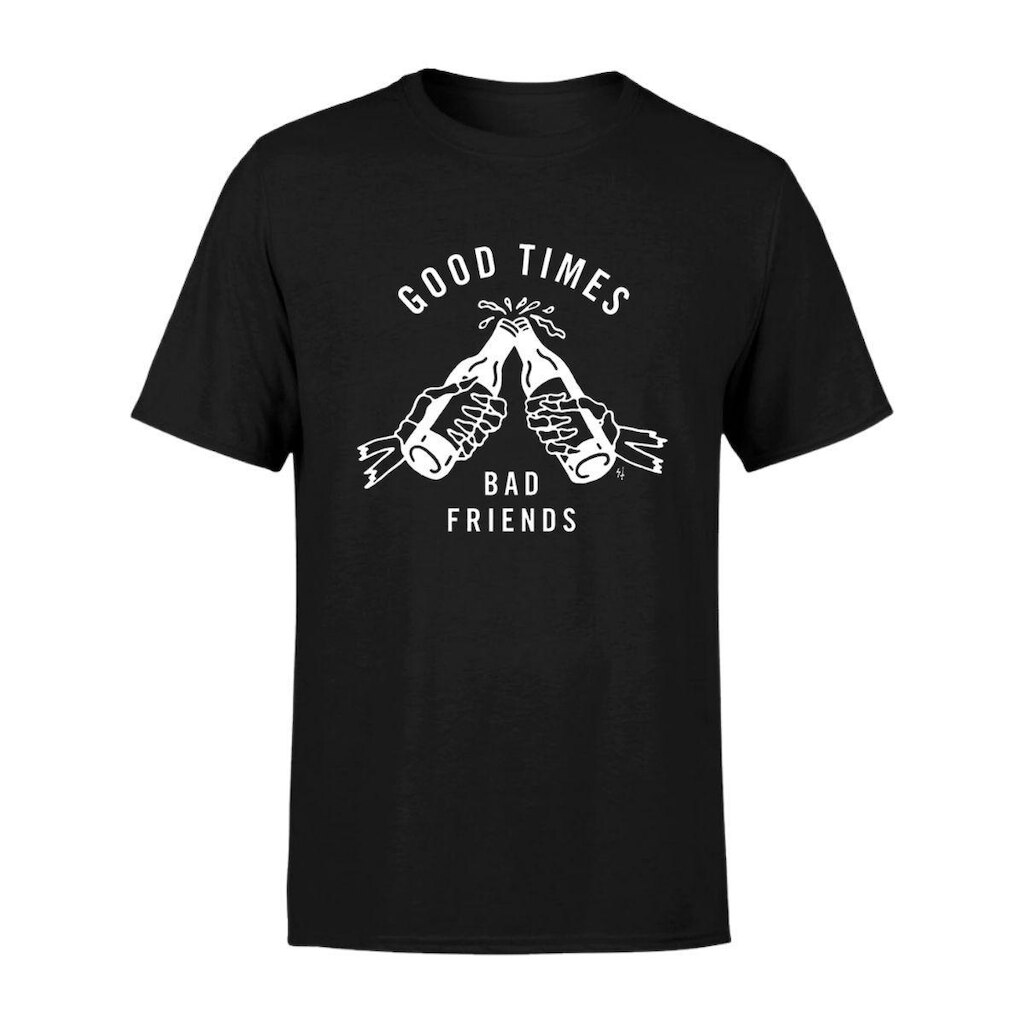 Camiseta Masculina Estampada Good Times 100% Algodão Premium Manga Curta Gola Redonda Casual Básica