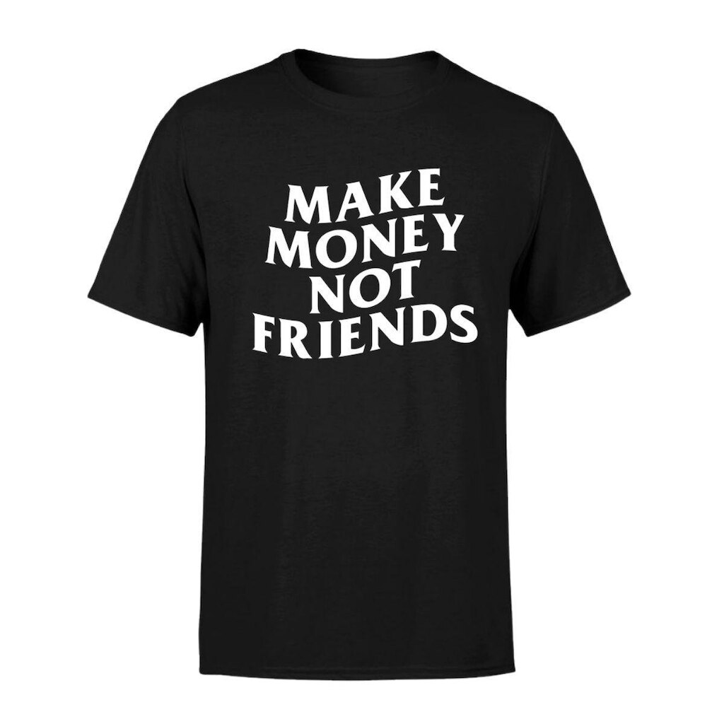 Camiseta Masculina Estampada Make Money 100% Algodão Premium Manga Curta Gola Redonda Casual Básica