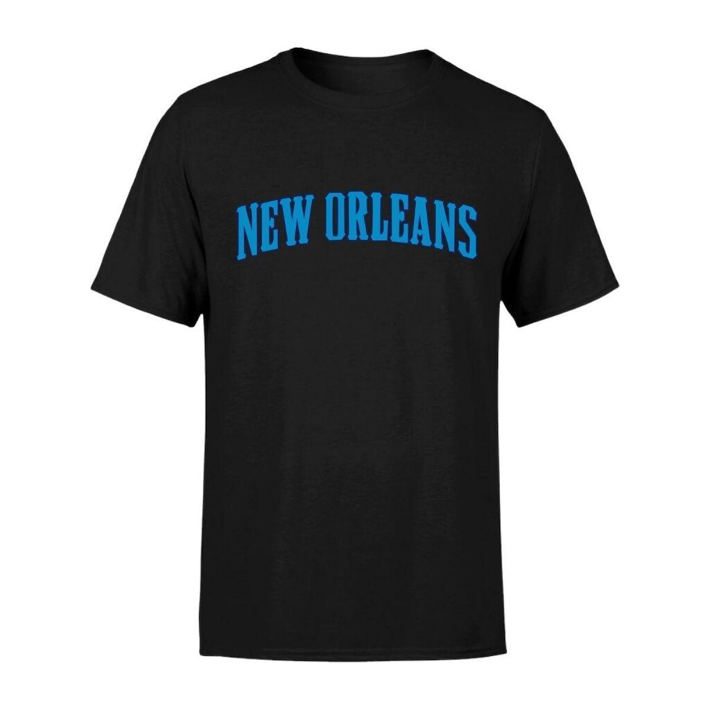 Camiseta Masculina Estampada New Orleans 100% Algodão Premium Manga Curta Gola Redonda Casual Básica