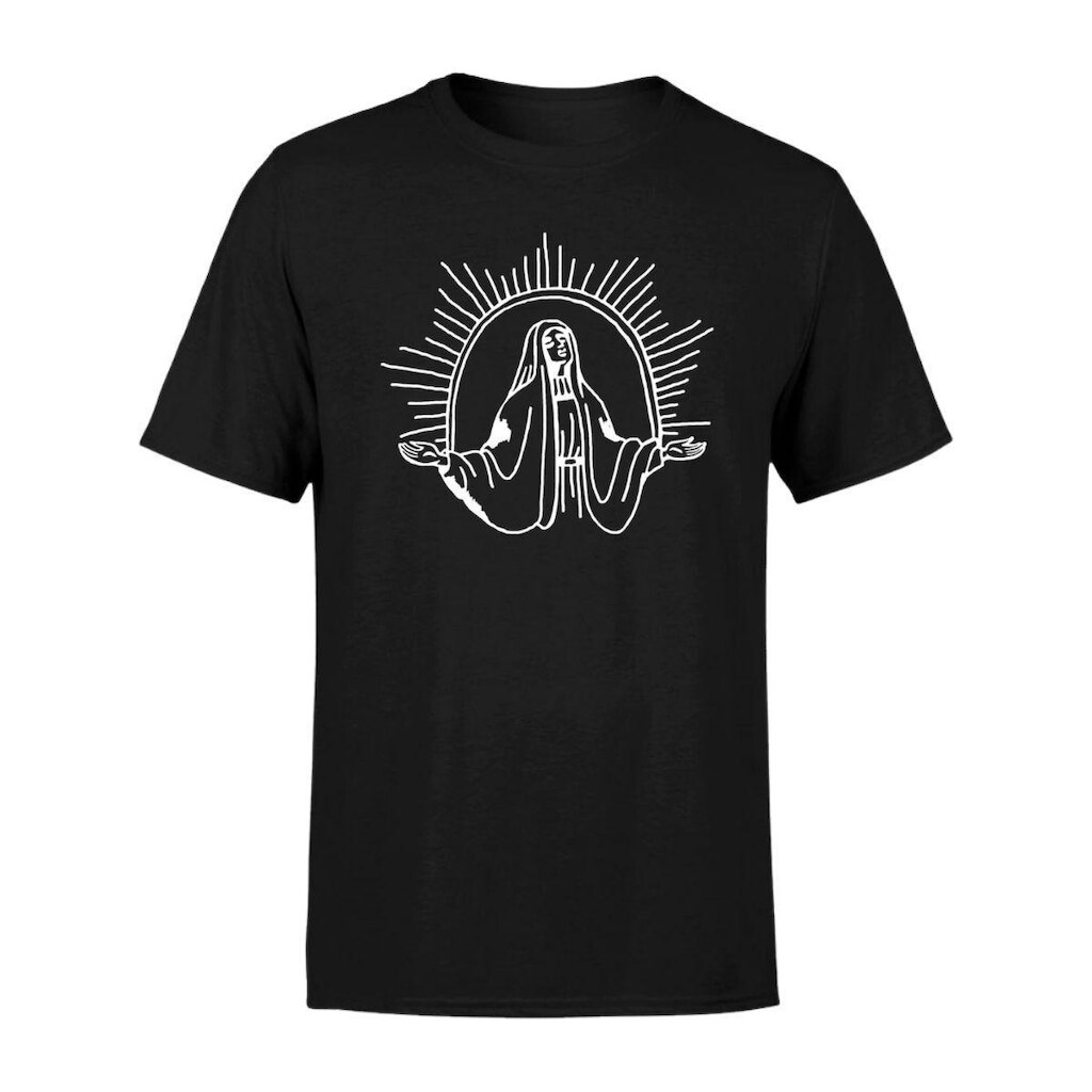 Camiseta Masculina Estampada Santa 100% Algodão Premium Manga Curta Gola Redonda Casual Dia a Dia