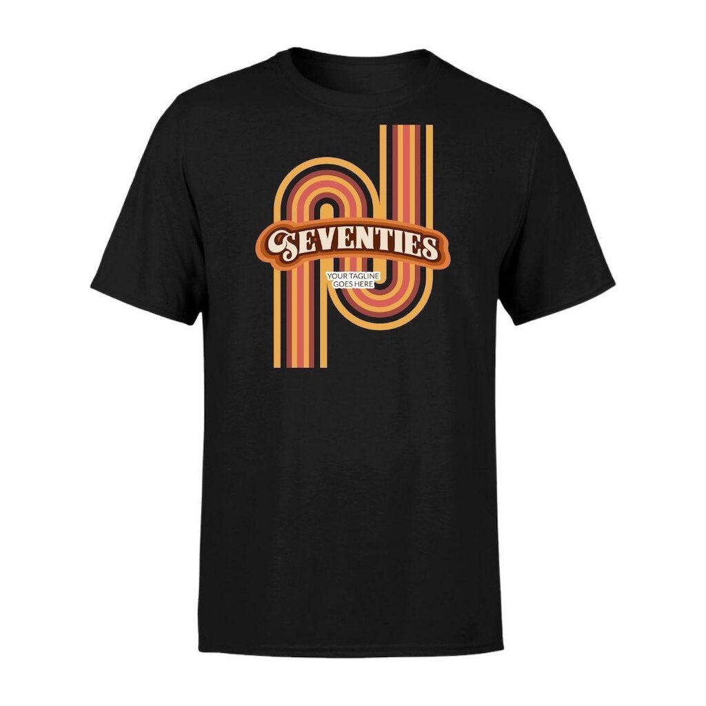 Camiseta Masculina Estampada Seventies 100% Algodão Premium Manga Curta Gola Redonda Casual Básica