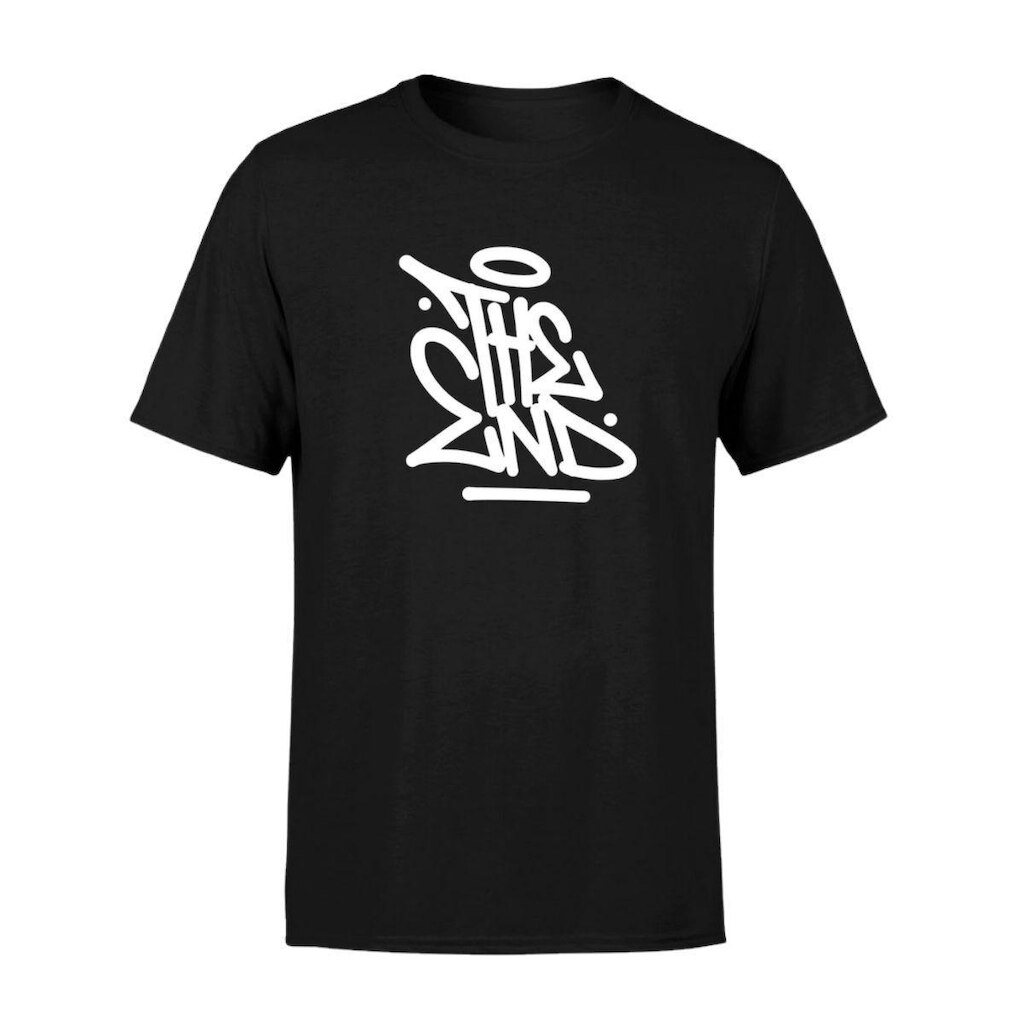 Camiseta Masculina Estampada The End 100% Algodão Premium Manga Curta Gola Redonda Casual Dia a Dia