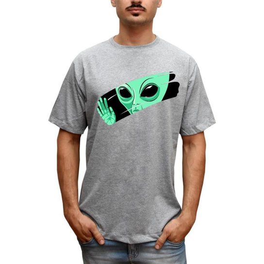 Camiseta Masculina Et Alien Verde Hello