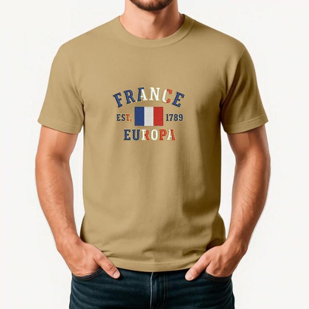 Camiseta Masculina FRANÇA Exclusiva Algodão Premium
