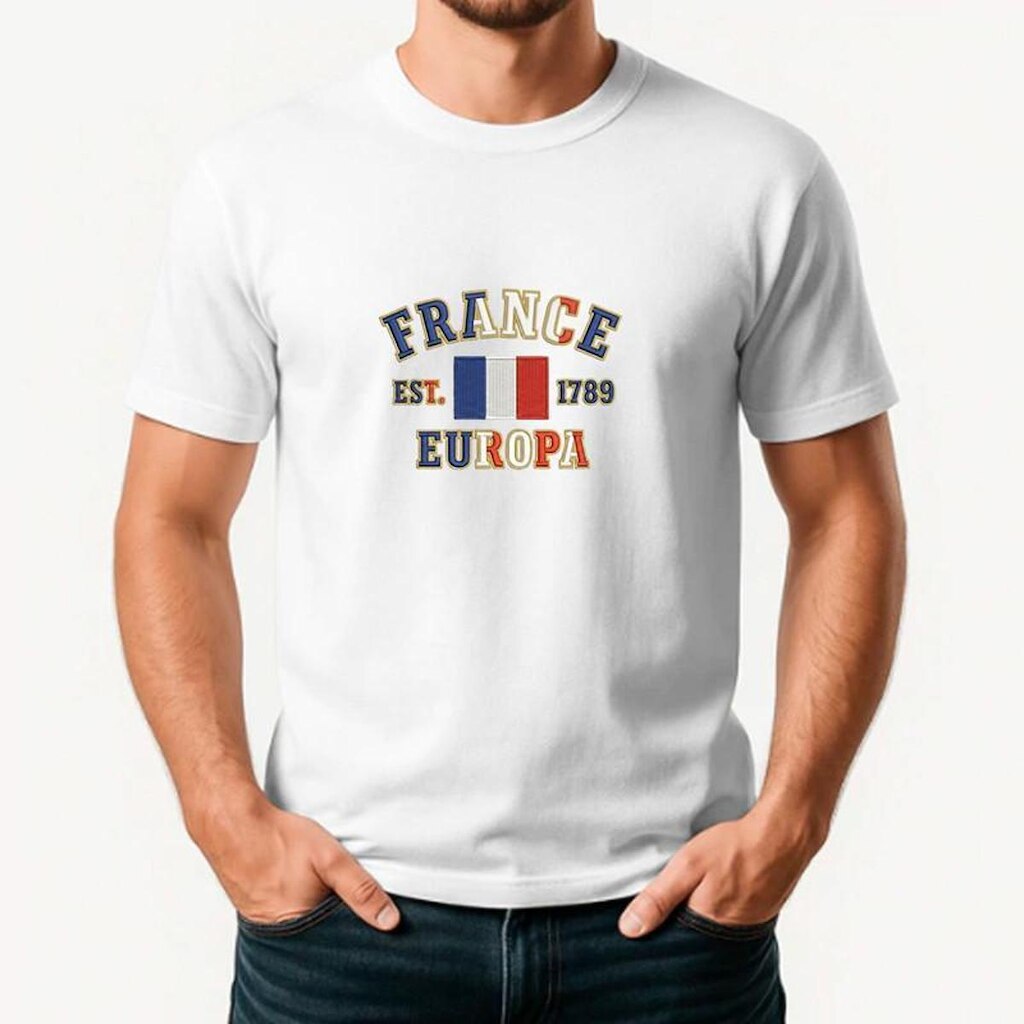 Camiseta Masculina FRANÇA Exclusiva Algodão Premium