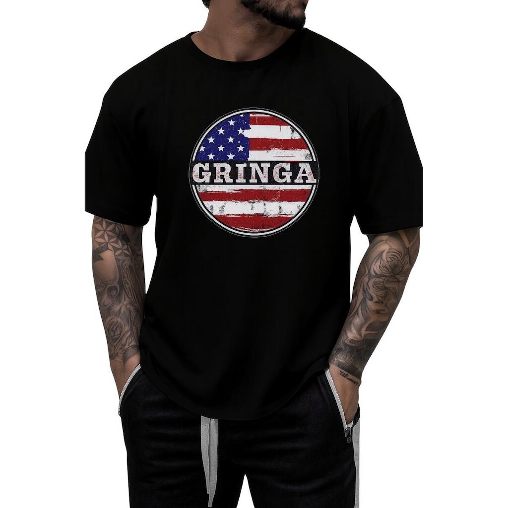 Camiseta Masculina Gmm Shoes Gringa Algodão Premium