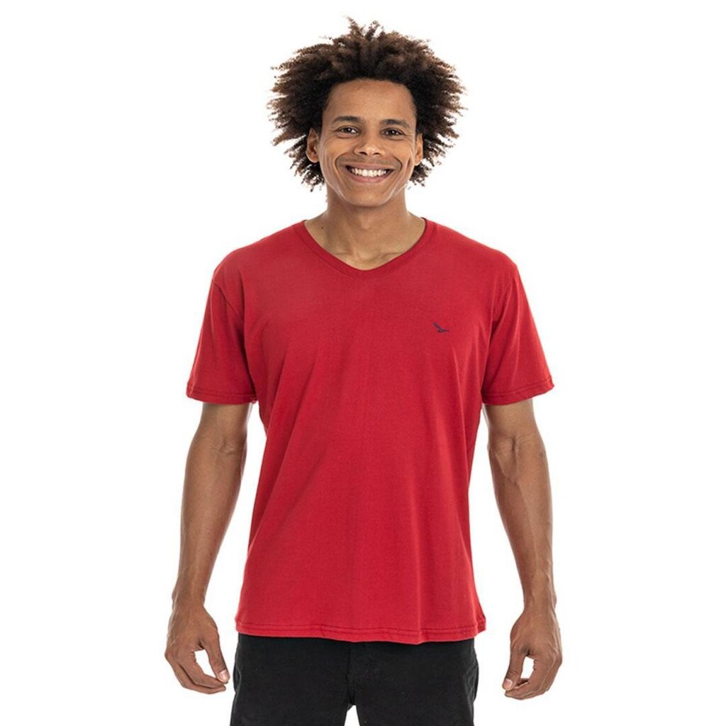 Camiseta Masculina Gola V 100% Algodão Yacht Master 110001B