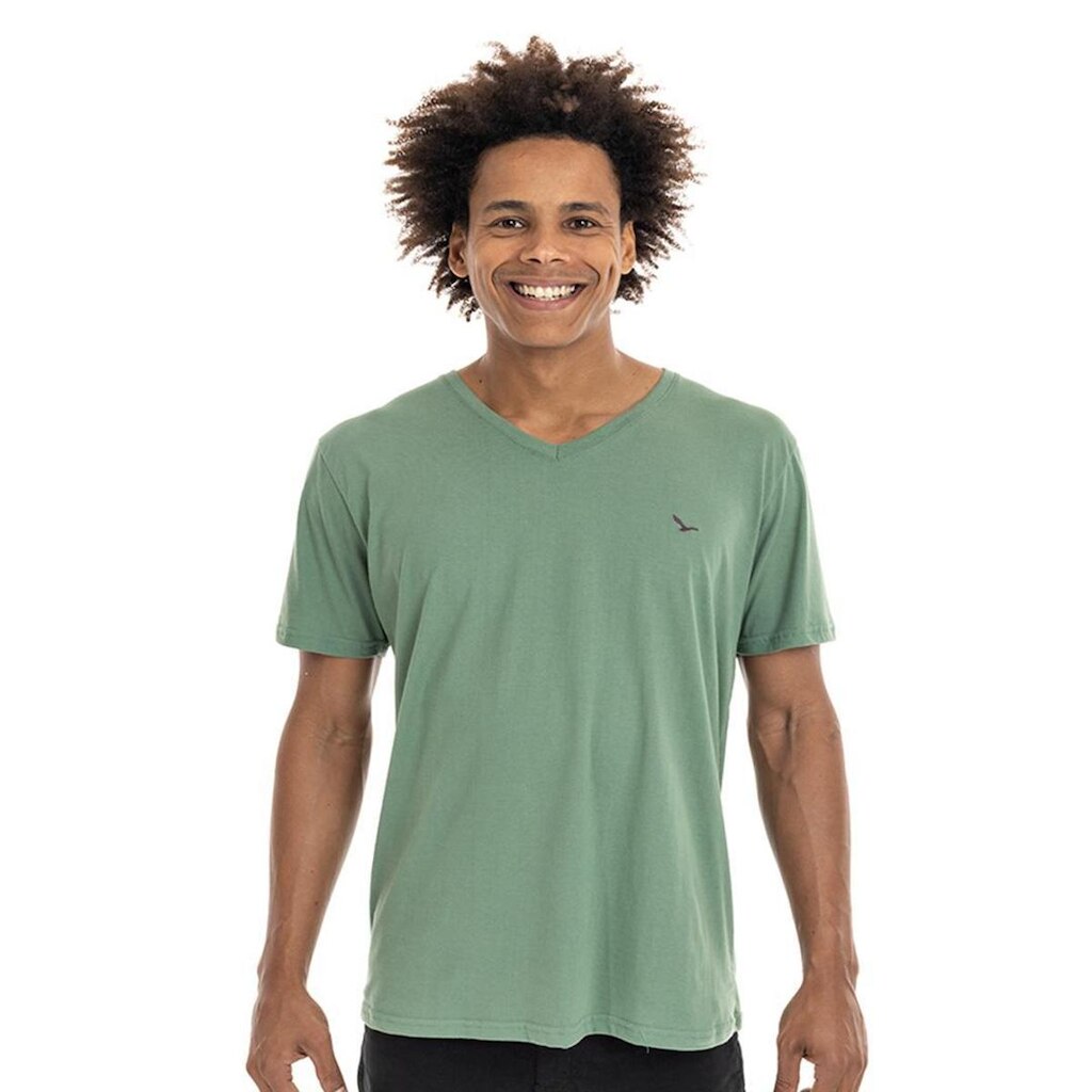 Camiseta Masculina Gola V 100% Algodão Yacht Master 110001B