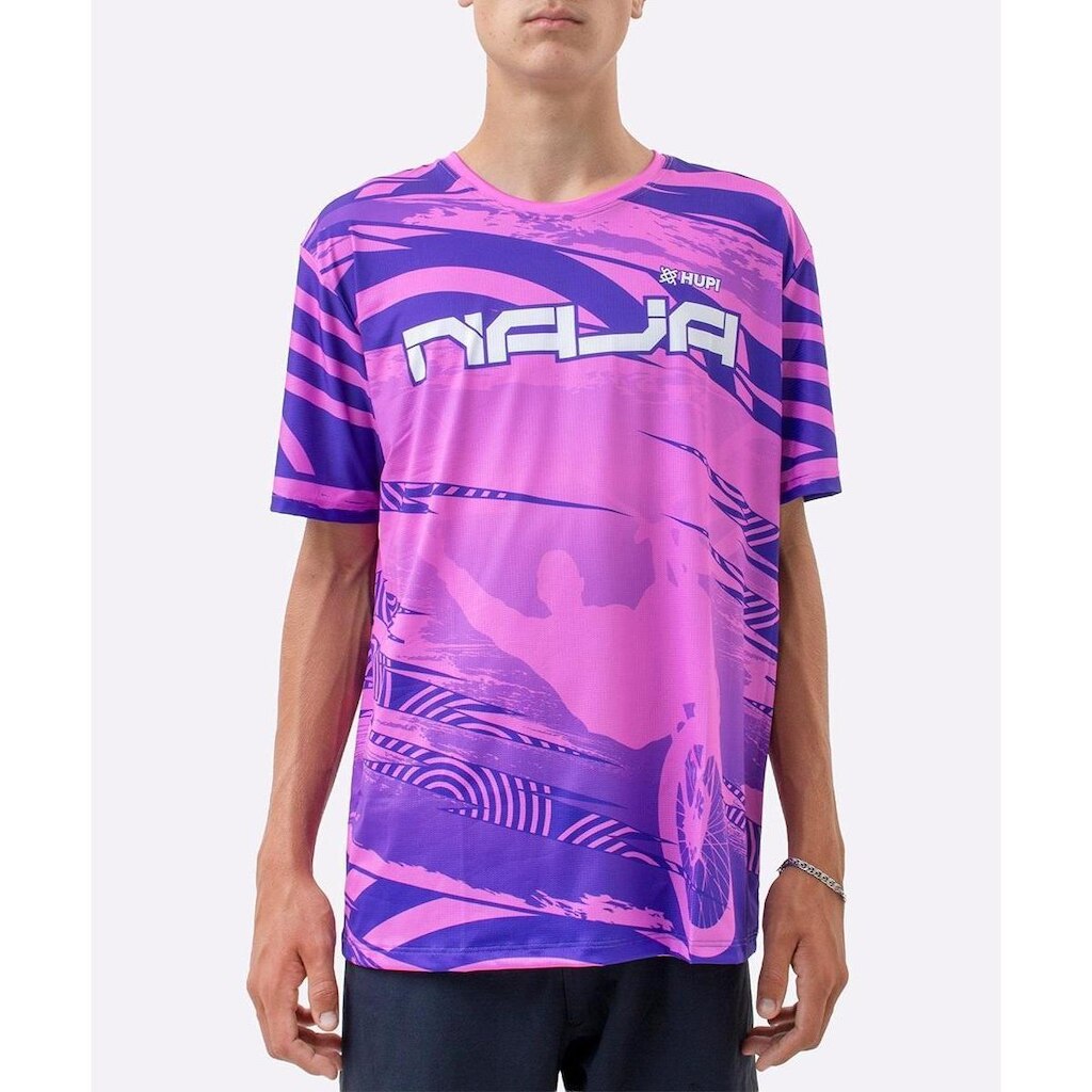 Camiseta Masculina HUPI Bike Naja V10 Pink e Roxo