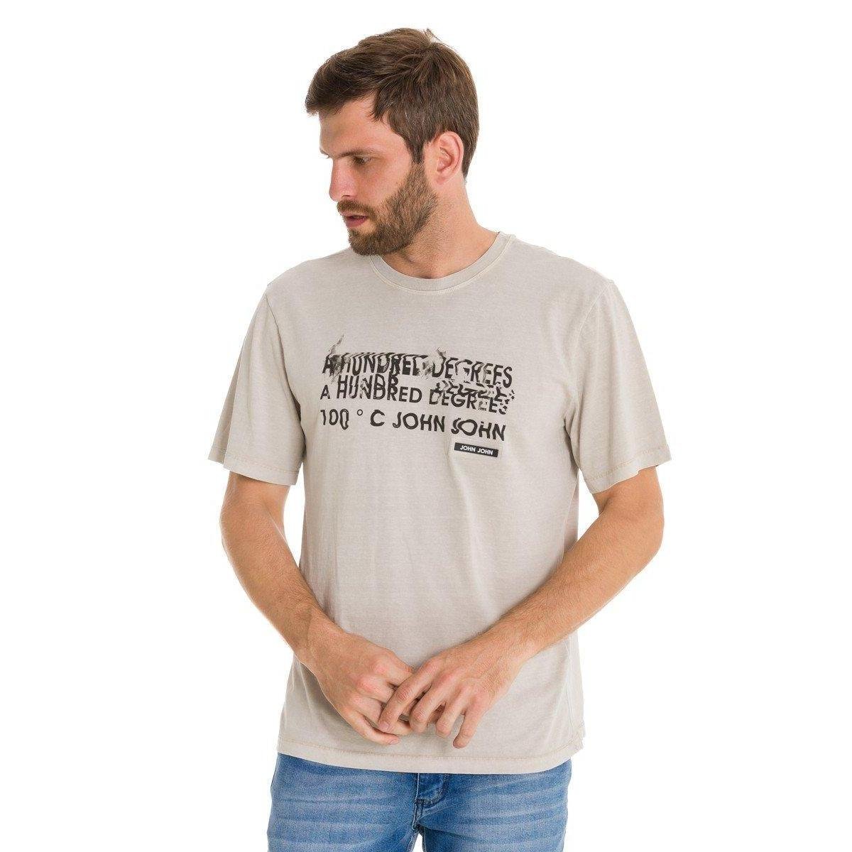 Camiseta Masculina John John Hundred - N/A Menor preço em Camiseta Masculina John John Hundred - N/A