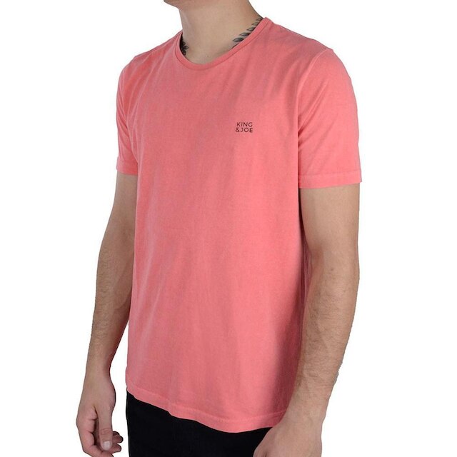 Camiseta Masculina King&Joe MC Estonada Rosa - CA23501