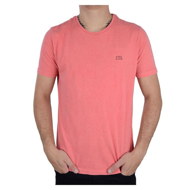 Camiseta Masculina King&Joe MC Estonada Rosa - CA23501