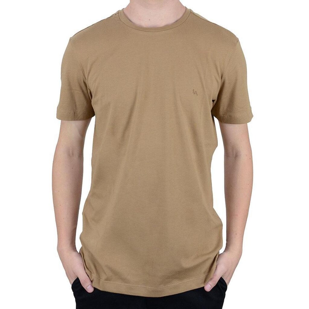 Camiseta Masculina Lado Avesso MC Cotton Slim Cappuccino