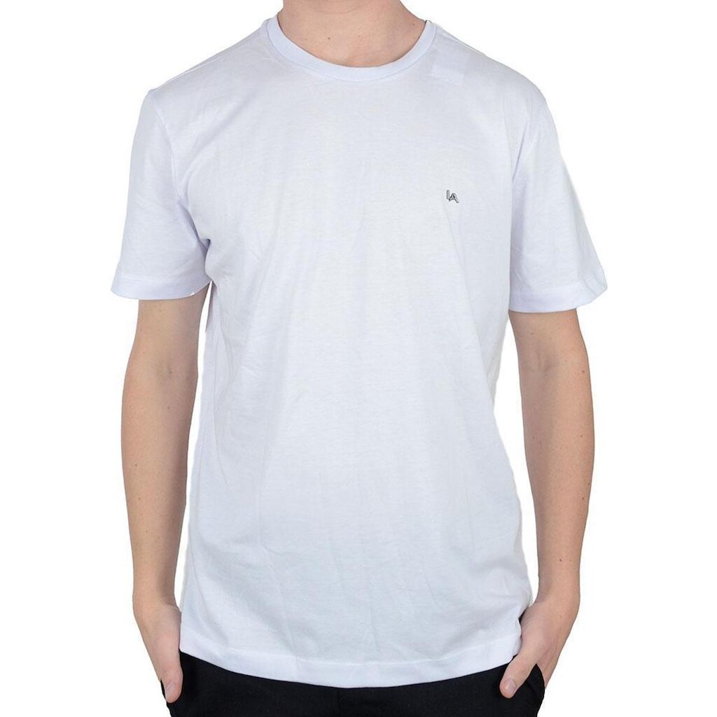 Camiseta Masculina Lado Avesso MC Regular Fit Branco - LHL40