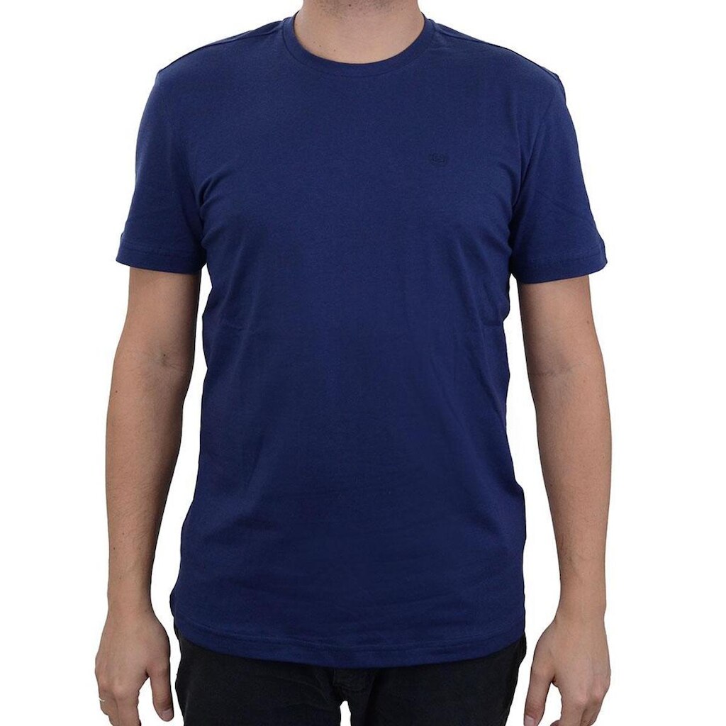 Camiseta Masculina Lado Avesso Slim Fit Azul Nautico - LH23
