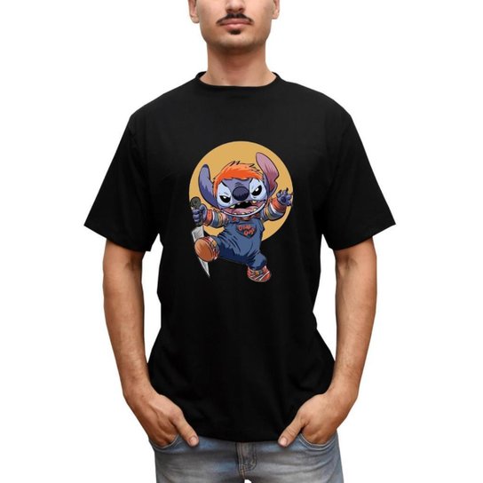 Camiseta Masculina Lilo & Stitch Terror Good Guys Zumbi