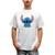 Camiseta Masculina Lilo E Stitch Atento Stitch Curioso - Branco