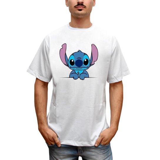 Camiseta Masculina Lilo E Stitch Atento Stitch Curioso
