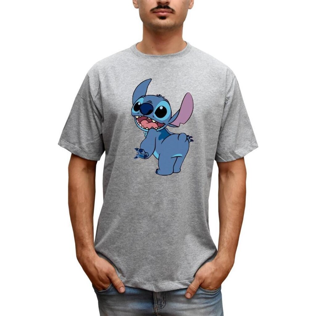Camiseta Masculina Lilo e Stitch