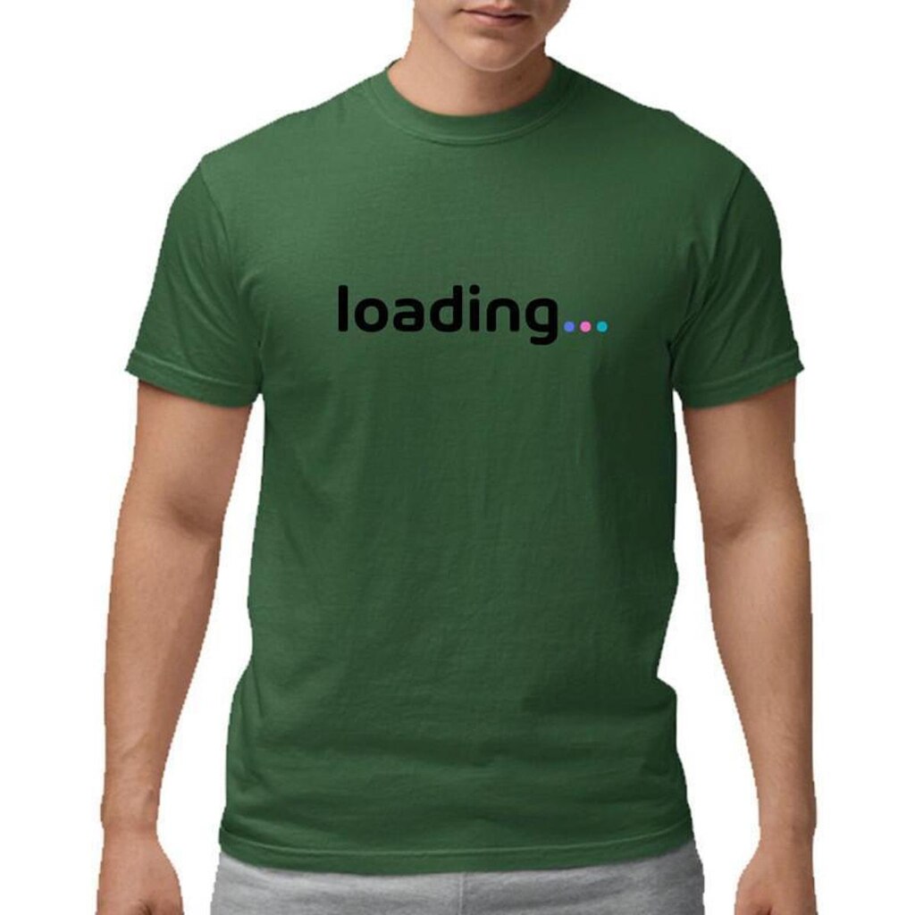 Camiseta Masculina Loading 100% Algodão Fitness