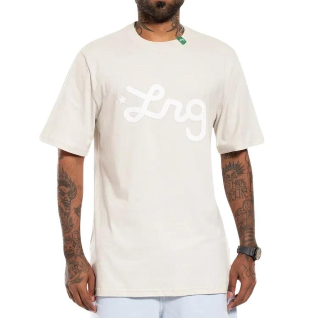 Camiseta Masculina LRG MC Western Script Bege - 6104