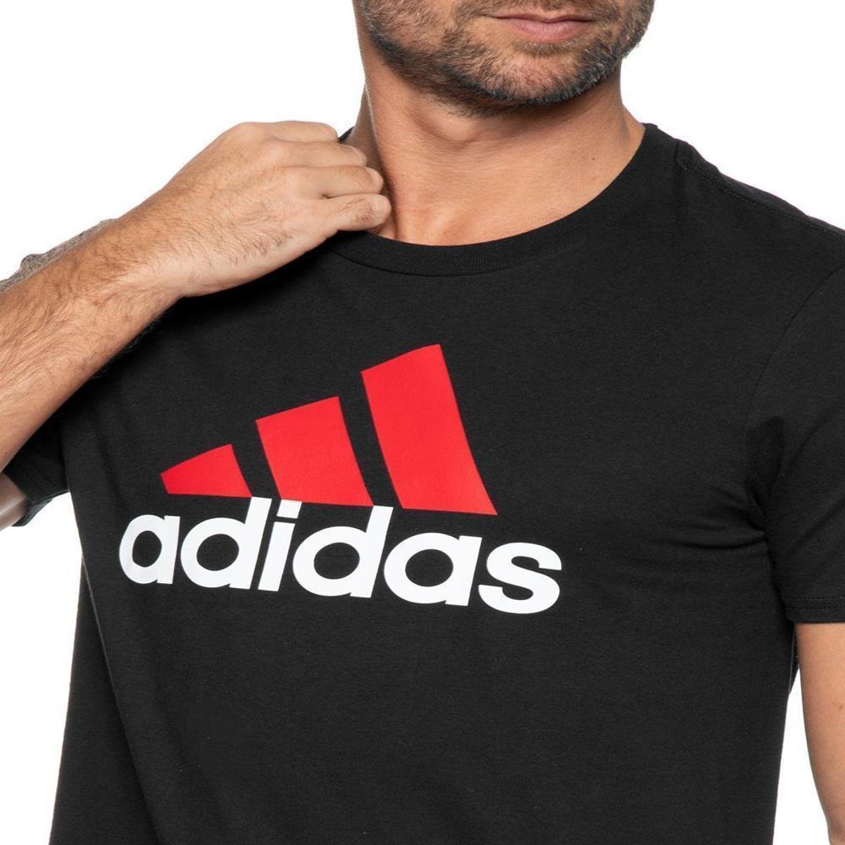 Camiseta Masculina Malha Adidas Big Logo Manga Curta IX0108 | Zattini