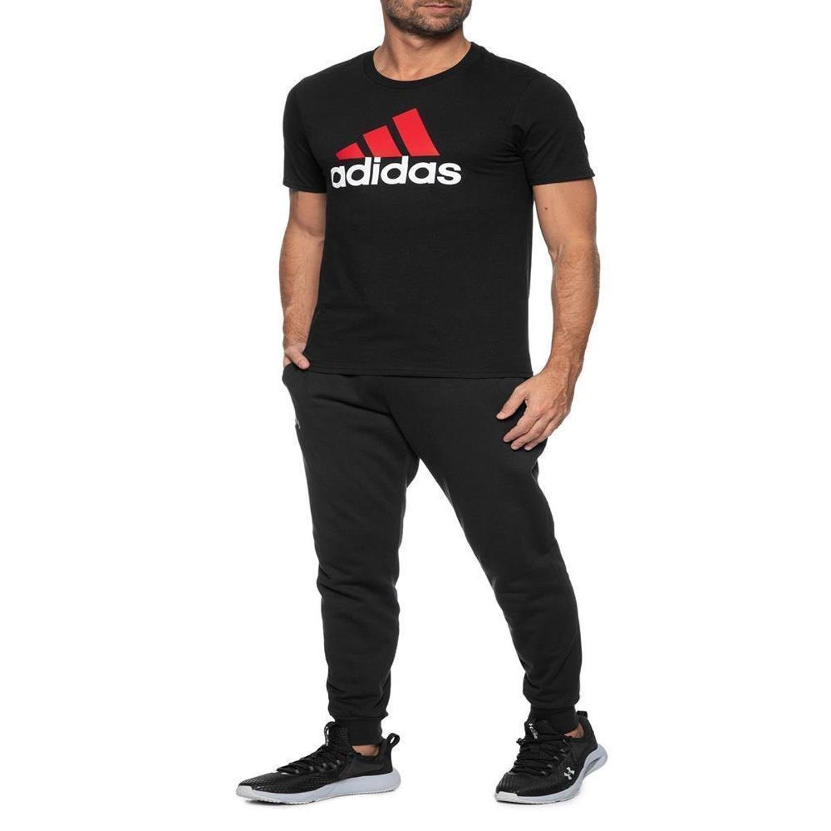 Camiseta Masculina Malha Adidas Big Logo Manga Curta IX0108 | Zattini Camiseta Masculina Malha Adidas Big Logo Manga Curta IX0108 | Zattini