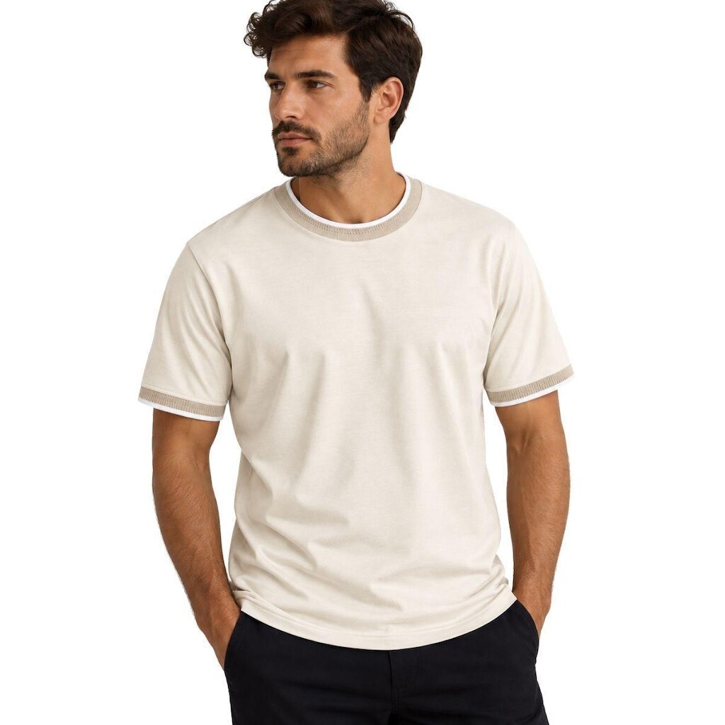 Camiseta Masculina Malwee Slim Gola Redonda Manga Curta