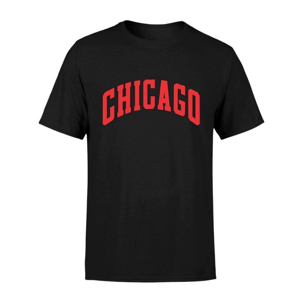 Camiseta Masculina Manga Curta 100% Algodão Premium Estampada Chicago