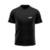 Camiseta Masculina Manga Curta Dry Proteção Solar UV Fitness Estampado Cardio - Preto