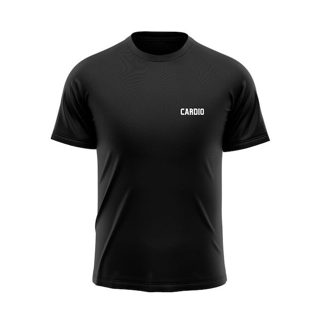 Camiseta Masculina Manga Curta Dry Proteção Solar UV Fitness Estampado Cardio