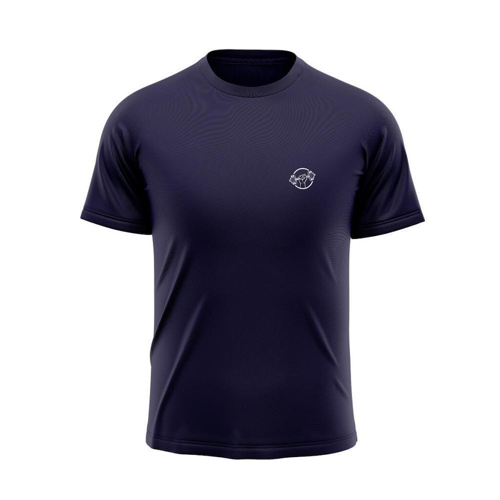 Camiseta Masculina Manga Curta Dry Proteção Solar UV Fitness Estampado Peso Mão