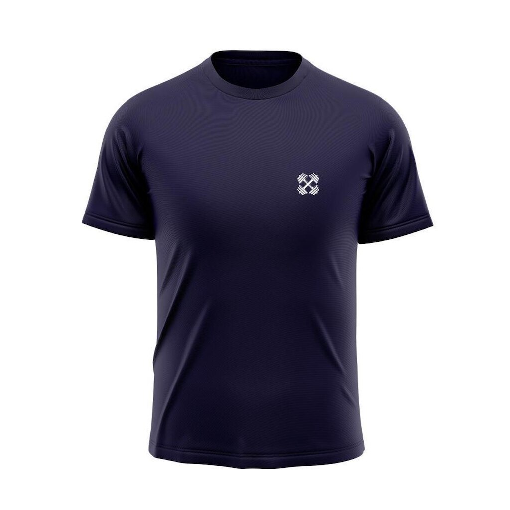 Camiseta Masculina Manga Curta Dry Proteção Solar UV Fitness Estampado Pesos