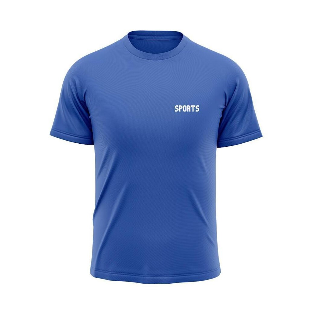 Camiseta Masculina Manga Curta Dry Proteção Solar UV Fitness Estampado Sports