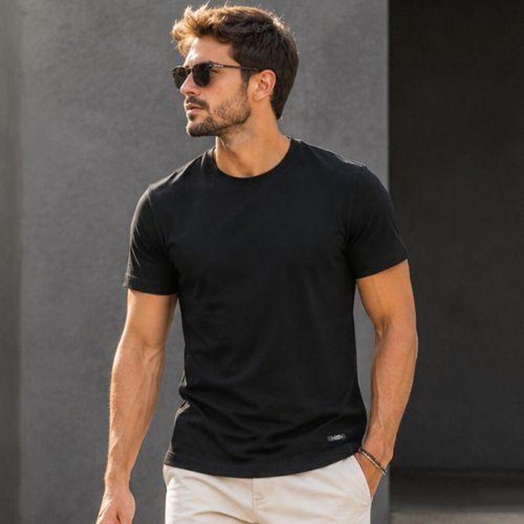 Camiseta Masculina Manga Curta Gola Careca Habana