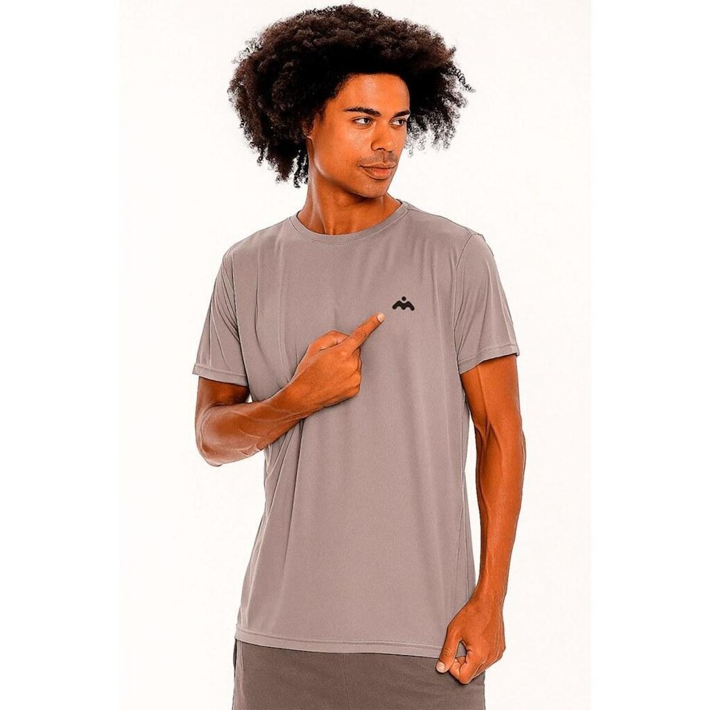 Camiseta Masculina Manga Curta Mezul Básica Proteção Solar UV