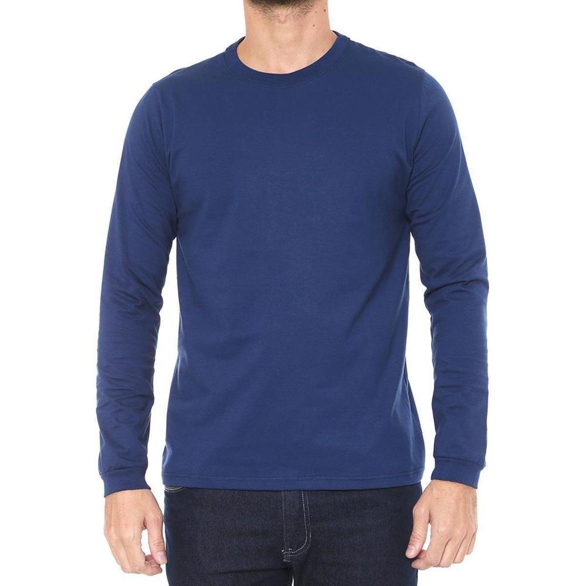 Camiseta Masculina Manga Longa com Punho 1000006658 Malwee Menor preço em Camiseta Masculina Manga Longa com Punho 1000006658 Malwee