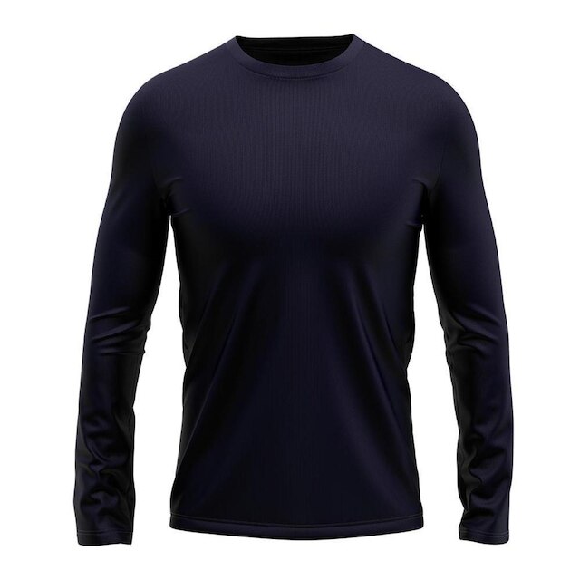 Camiseta Masculina Manga Longa Dry Proteção Solar UV Segunda Pele Treino