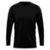 Camiseta Masculina Manga Longa Lisa Básica Algodão Premium Casual Dias Frios Dia a Dia - Preto
