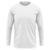 Camiseta Masculina Manga Longa Lisa Básica Algodão Premium Casual Dias Frios Dia a Dia - Branco