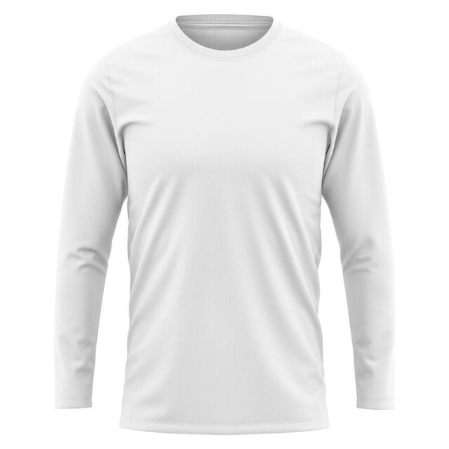 Camiseta Masculina Manga Longa Lisa Básica Algodão Premium Casual Dias Frios Dia a Dia