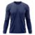 Camiseta Masculina Manga Longa Segunda Pele Proteção Solar UV Térmica Dry Praia Academia Treino Bike - Azul Escuro
