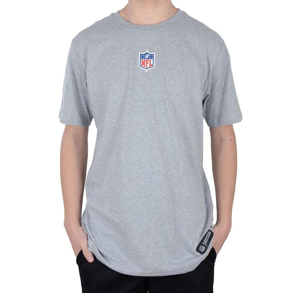 Camiseta Masculina MC NFL Shield Cinza Mescla - NF174