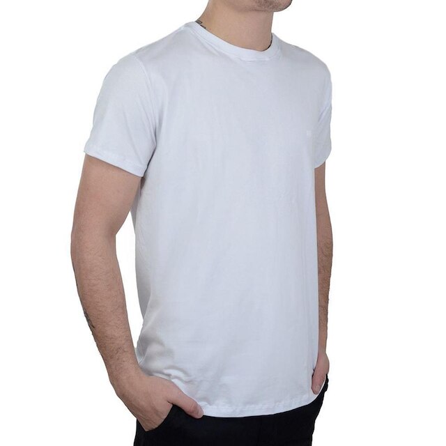 Camiseta Masculina MC Olho Fatal Algodão Pima Branca - 40134
