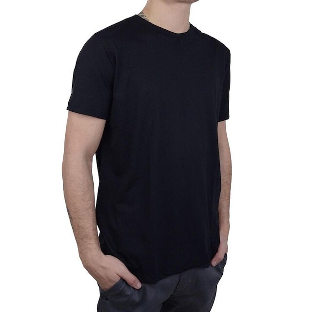 Camiseta Masculina MC Olho Fatal Algodão Pima Preta - 401347