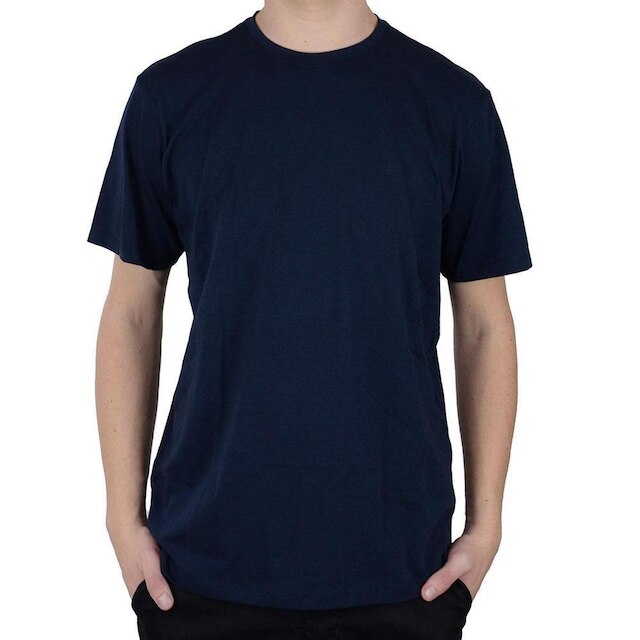 Camiseta Masculina MC Urban City Cotton Peruano Azul- 6012