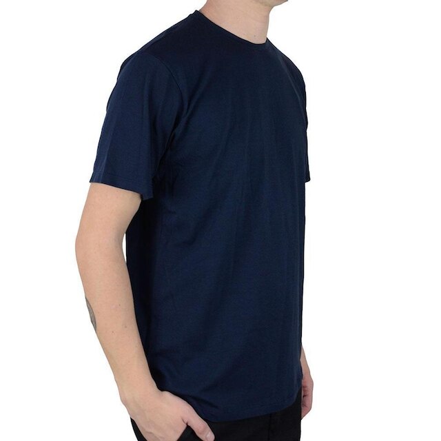Camiseta Masculina MC Urban City Cotton Peruano Azul- 6012