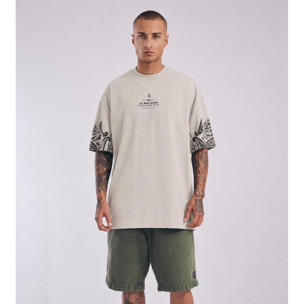 Camiseta Masculina Mcd CutBox-Fit Rosas Manga 2605
